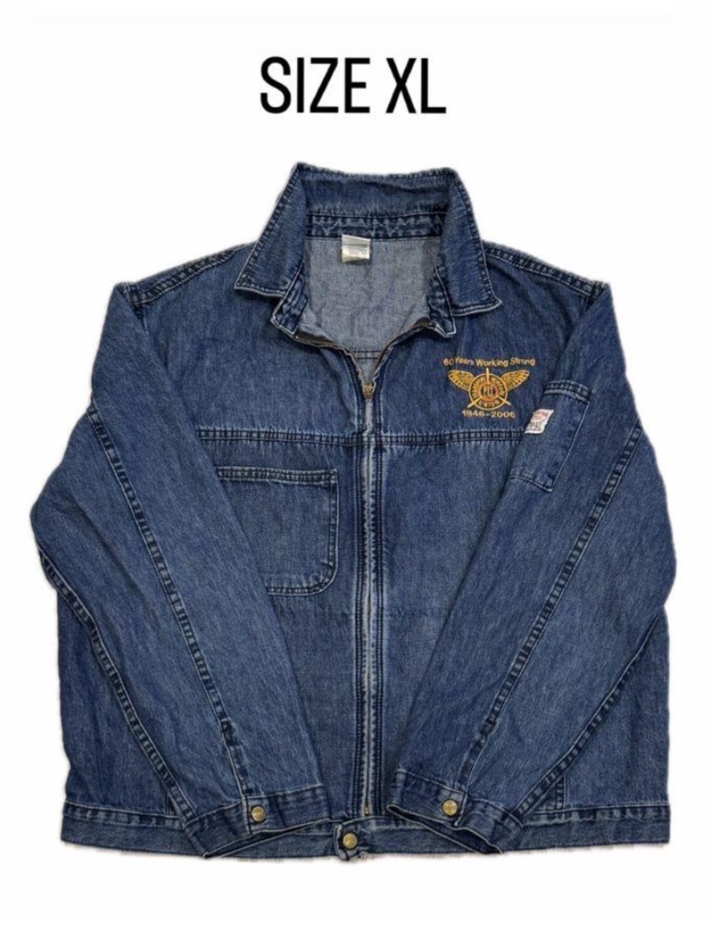 Vintage Pointer Brand Denim Chore Jacket Made in USA Size XL Workwear Aesthetic